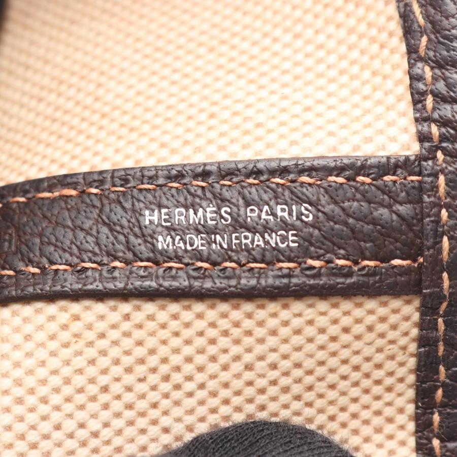 エルメス ガーデンパーティPM ブランドオフ HERMES キャンバス トートバッグ トワルアッシュ/ブッフル 中古 レ_3