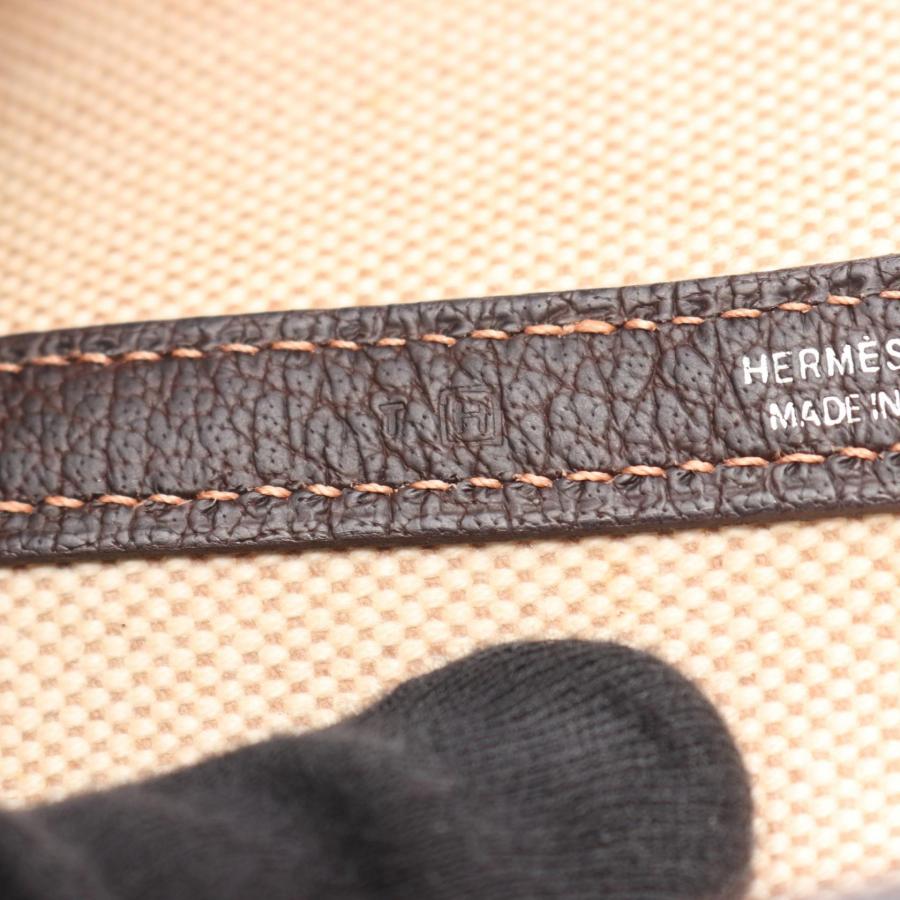 エルメス ガーデンパーティPM ブランドオフ HERMES キャンバス トートバッグ トワルアッシュ/ブッフル 中古 レ_4