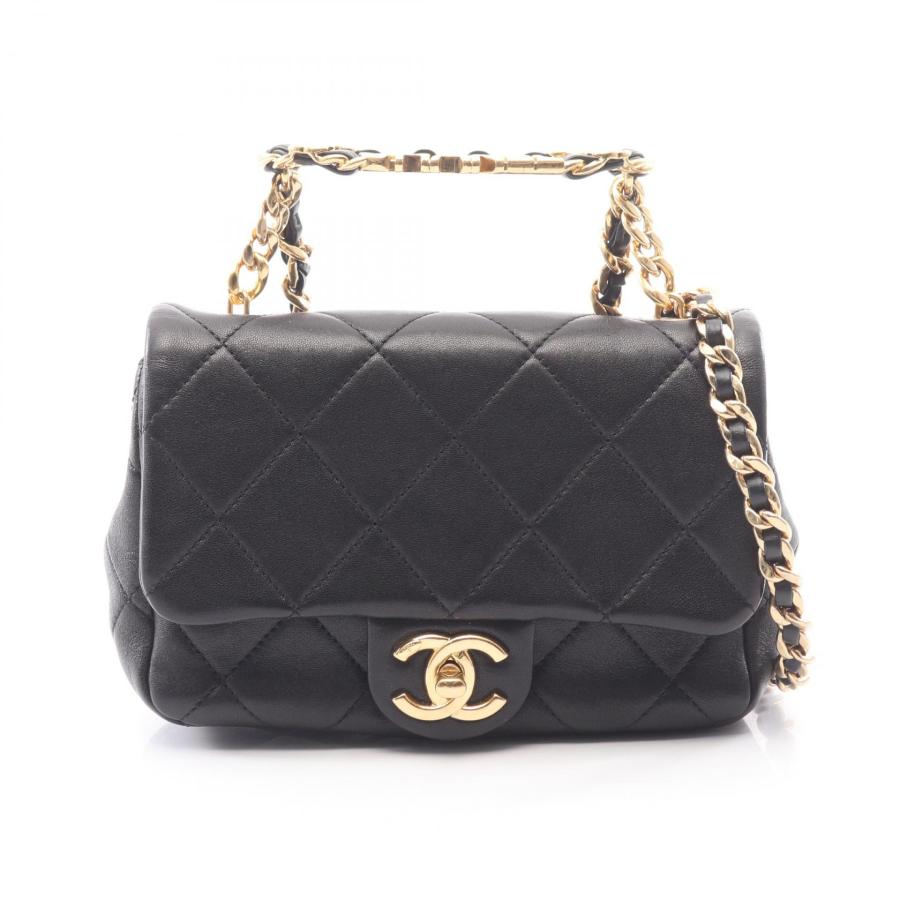 CHANEL シャネル トップハンドル ミニハンドバッグ ラムスキン マトラッセ CHANEL（シャネル） ミニマトラッセ トップハンドル 2WAY ブランドオフ