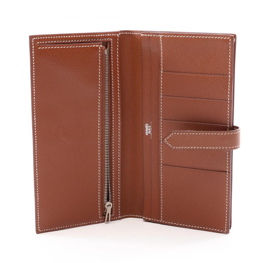 【超極美品】エルメス 二つ折り長財布 ベアンスフレ ヴォーエプソン エトゥープ HERMES（エルメス） ベアンスフレ ブランドオフ その他 二つ折り長財布