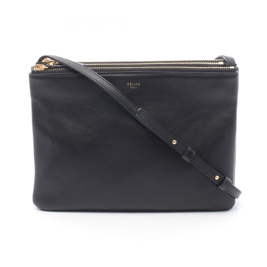 CÉLINE レザー ショルダーバッグ　トリオ　ラージ CELINE（セリーヌ） TRIO LARGE トリオ ラージ ブランドオフ レザー