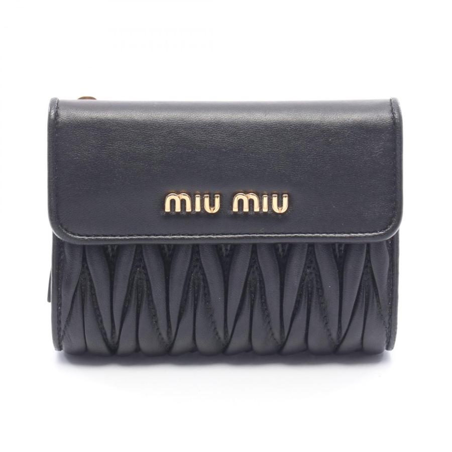 ミュウ マテラッセ 二つ折り財布 ブランドオフ Miu レザー 三つ折り