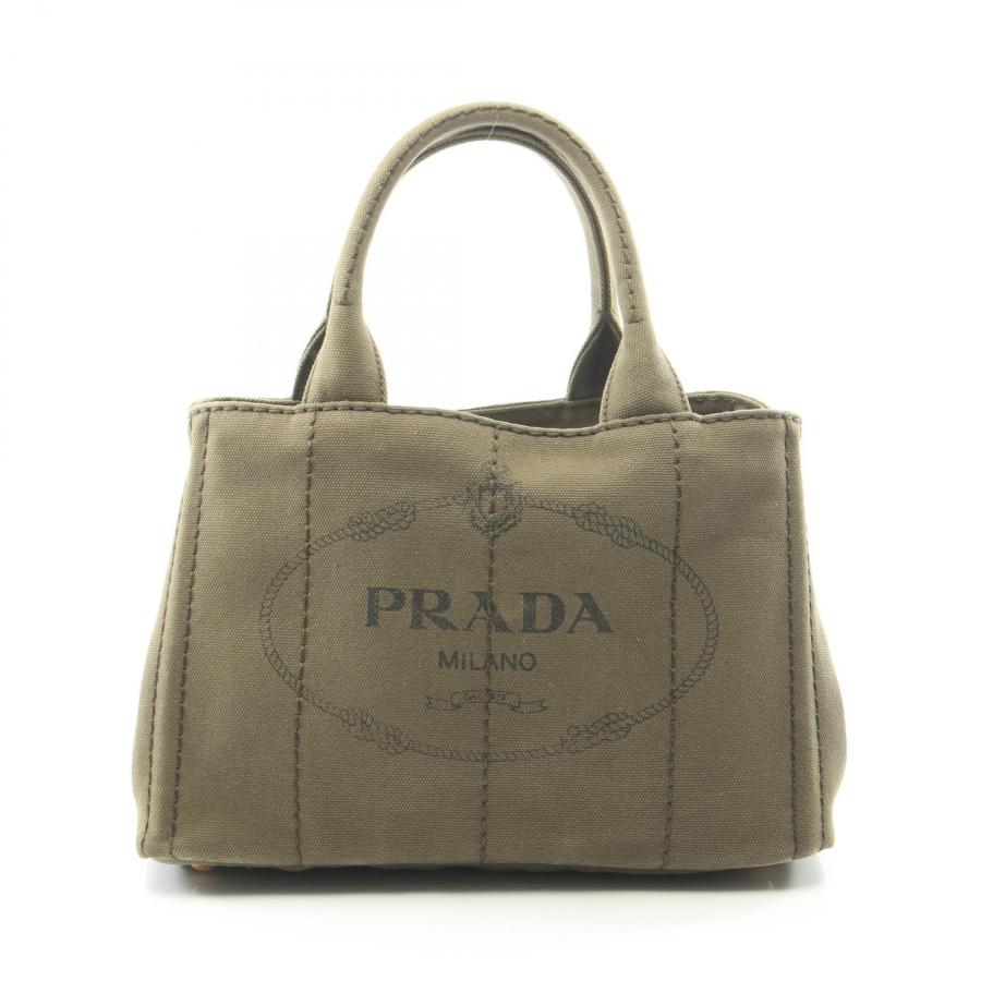ハッチPRADA カナパ カーキ色系 トートバッグ PRADA（プラダ） CANAPA カナパ ブランドオフ キャンバス トートバッグ