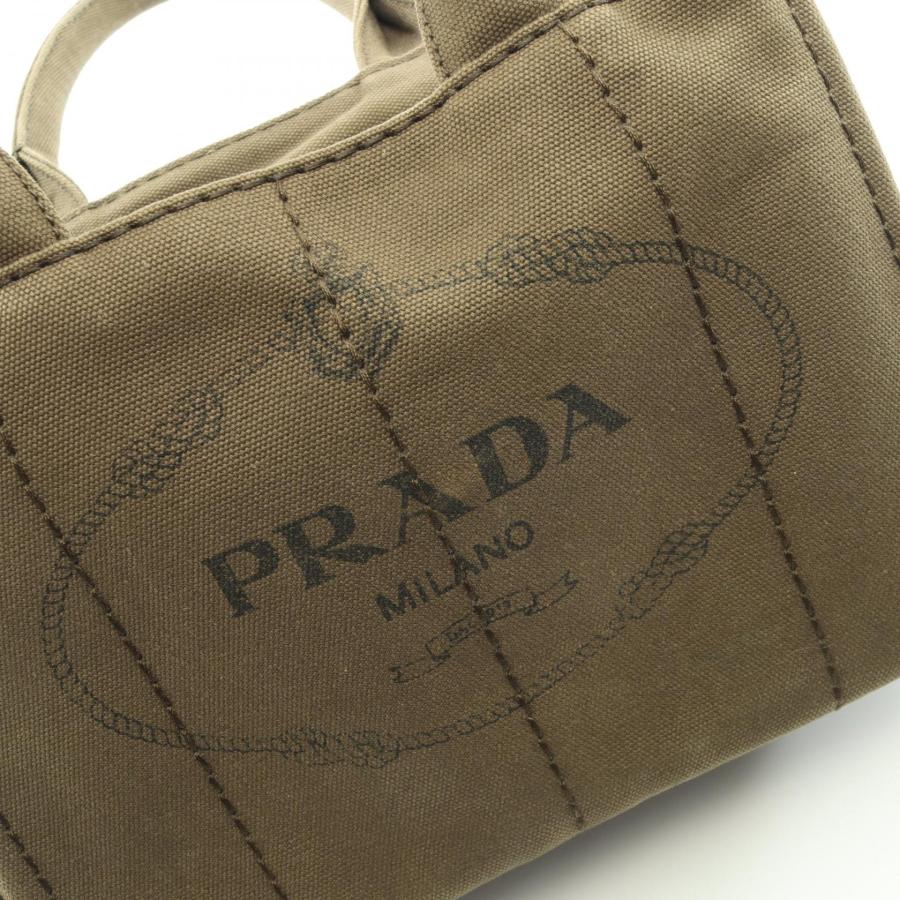 ハッチPRADA カナパ カーキ色系 トートバッグ PRADA（プラダ） CANAPA カナパ ブランドオフ キャンバス トートバッグ