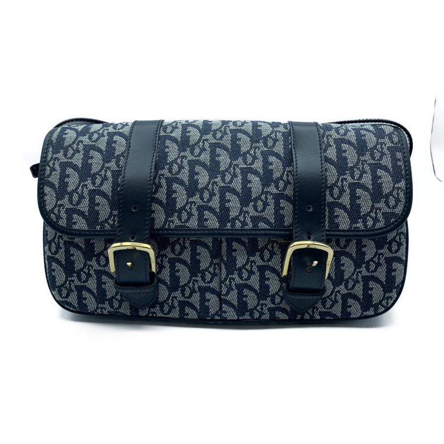Dior ディオール ショルダーバッグ トロッター ネイビー系 キャンバス 