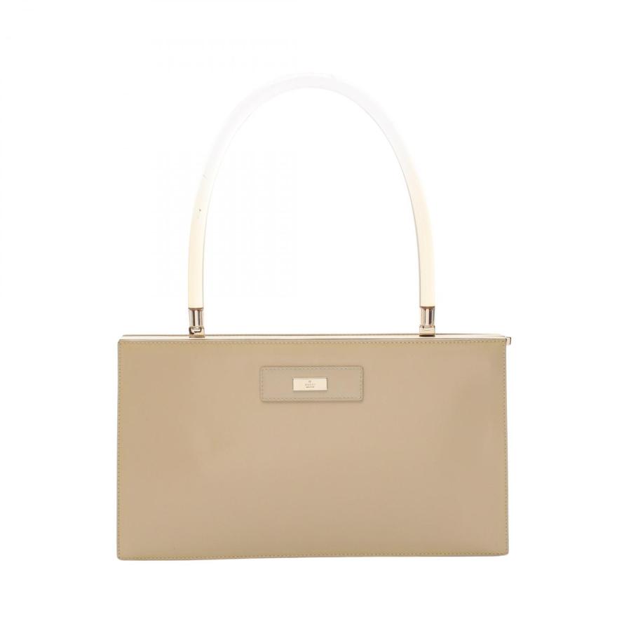 GUCCI（グッチ） ロゴ ブランドオフ レザー ショルダーバッグ レザー