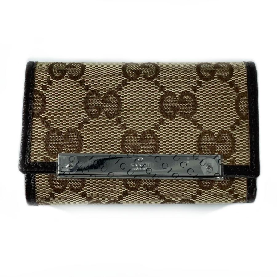 GUCCI グッチ キーケース 6連キーケース ブラウン系 GG GUCCI グッチ キーケース 6連キーケース ブラウン系 GG