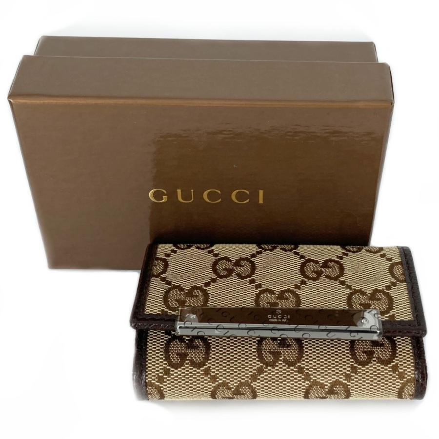 GUCCI グッチ キーケース 6連キーケース ブラウン系 GG GUCCI グッチ キーケース 6連キーケース ブラウン系 GG