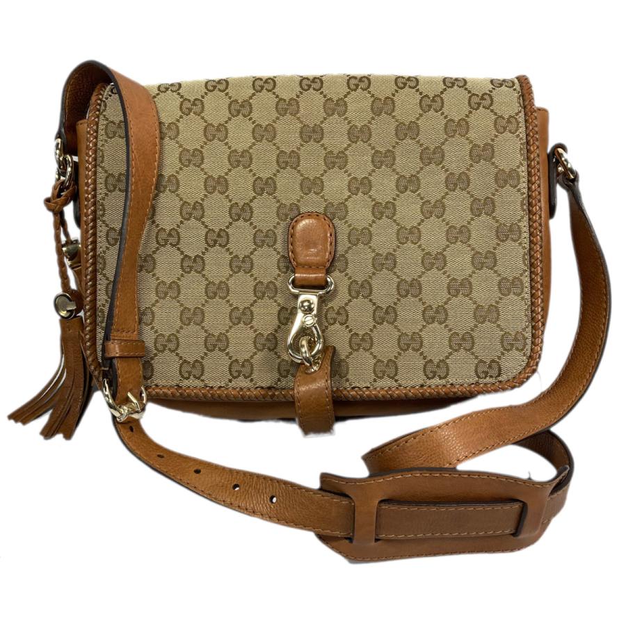 GUCCI グッチ ショルダーバッグ マラケシュ ベージュ系 GGキャンバス 