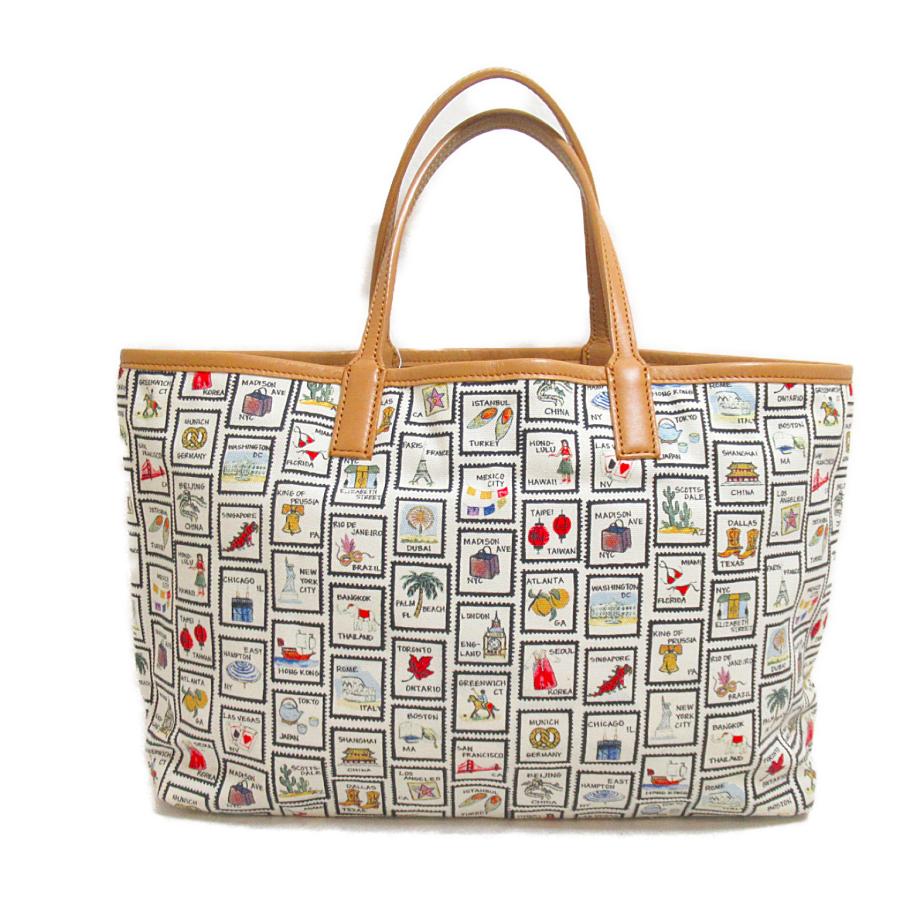 TORY BURCH Tory Burch トリーバーチ トートバッグ 切手柄トート TORY BURCH Tory Burch トリーバーチ トートバッグ 切手柄トート
