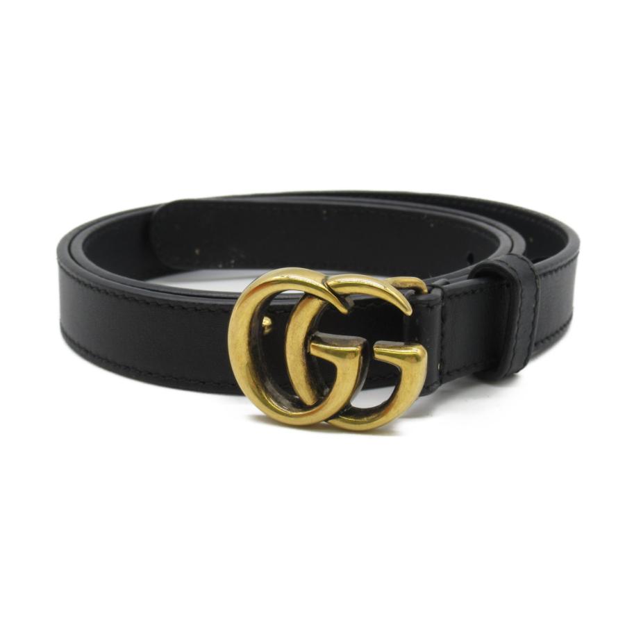 GUCCI グッチ GGマーモントベルト ブランドオフ レザー ベルト 中古 