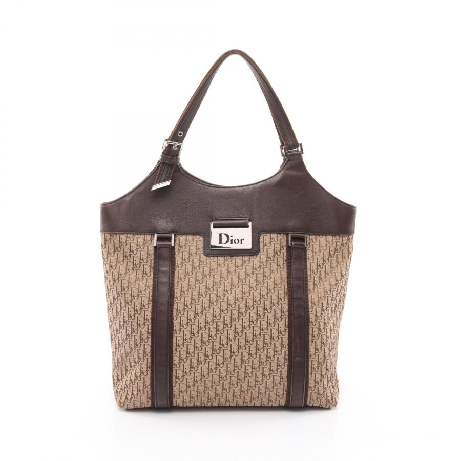 Christian Dior トロッター トートバッグ キャンバス　レザー クリスチャンディオール トロッター ブランドオフ Christian Dior