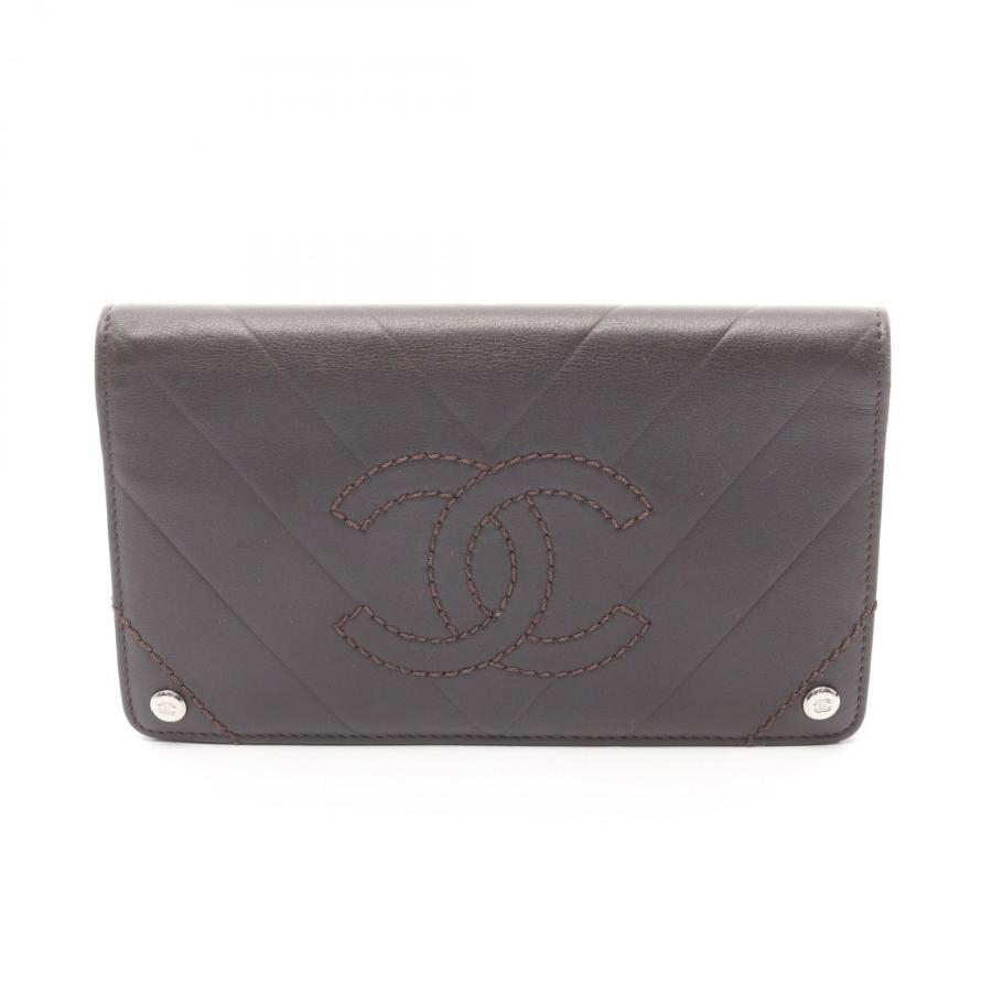 CHANEL✨シャネル✨シェブロン✨Vステッチ✨二つ折り✨長財布 CHANEL（シャネル） シェブロン Vステッチ ブランドオフ レザー 二