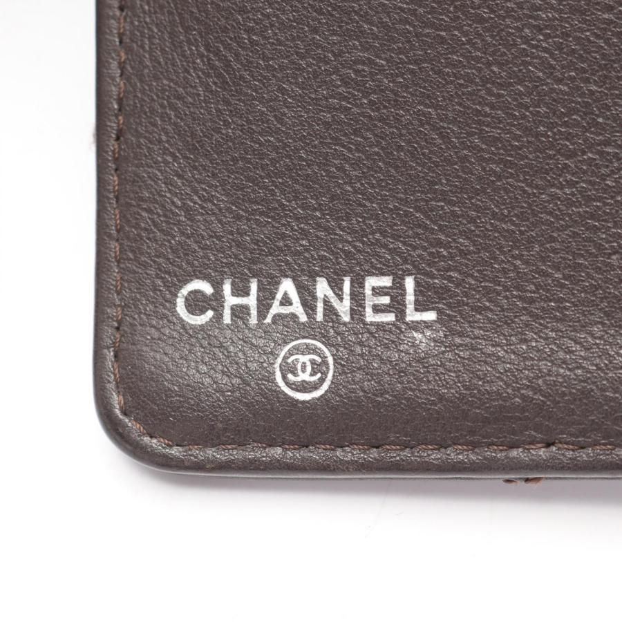 シャネル Vステッチ 二つ折り 長財布 レディース 【中古】 CHANEL（シャネル） シェブロン Vステッチ ブランドオフ レザー 二