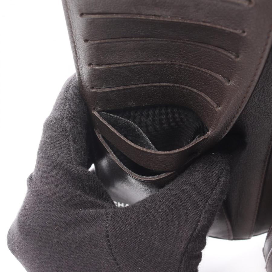 シャネル CHANEL シェブロン Vステッチ 二つ折り長財布 財布 レザー レディース ブラウン系 【中古】 CHANEL（シャネル） シェブロン Vステッチ ブランドオフ レザー 二