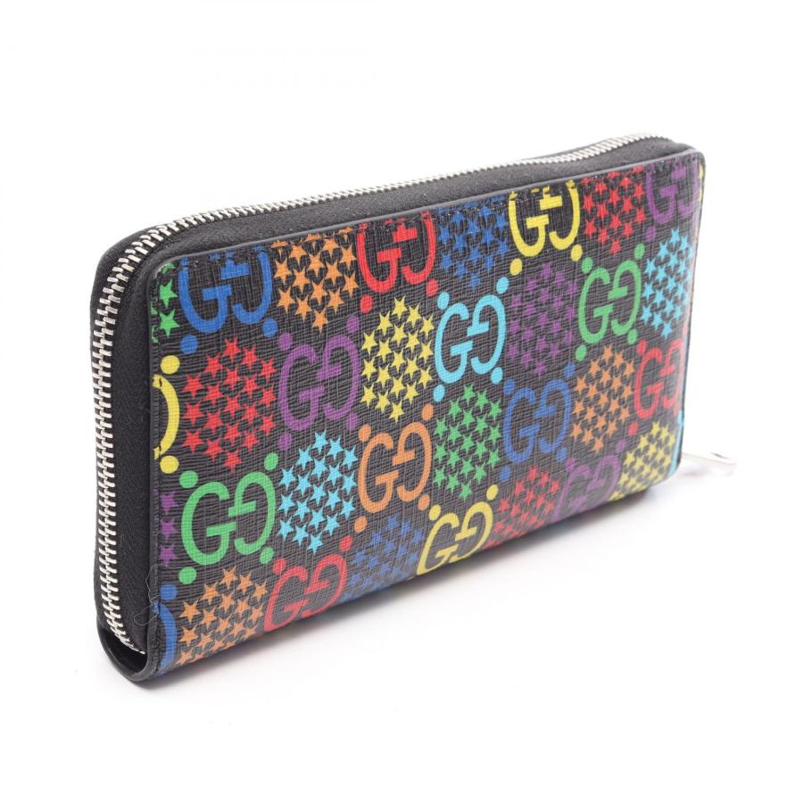 GUCCI グッチ GG柄 コーティング　キャンバス 二つ折り 長財布 札入れ GUCCI（グッチ） GGサイケデリック ブランドオフ その他 ラウンド長