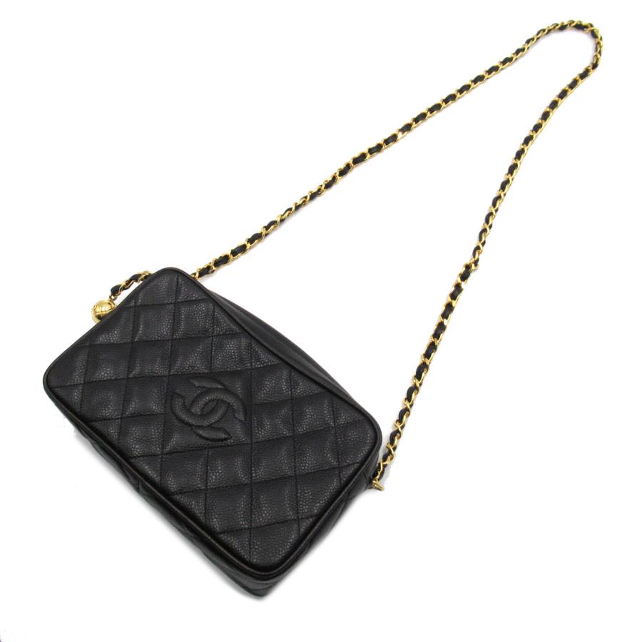 CHANEL シャネル ショルダーバッグ チェーンショルダー ブラック CHANEL シャネル ショルダーバッグ チェーンショルダー ブラック