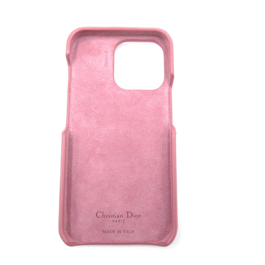 Dior ディオール その他ケース LADY DIOR IPHONE 13 PROケース ピンク系 ラムスキン(羊革) 中古 レディース Dior ディオール その他ケース LADY DIOR IPHONE 13 PROケース ピンク系 ラムスキン(羊革) 中古 レディース
