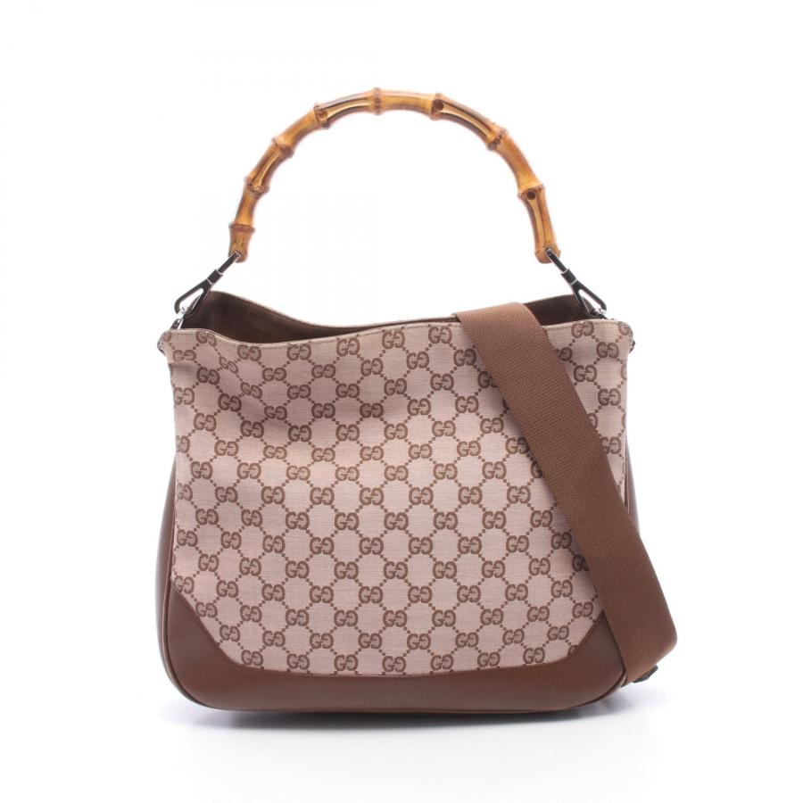 グッチ　GUCCI ハンドバッグ　2way キャンバス　レザー　バンブー GUCCI（グッチ） バンブー 2WAY ブランドオフ キャンバス ハンドバッグ