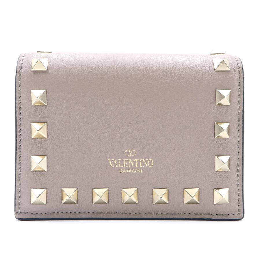 Valentino ヴァレンチノ 二つ折り財布 ロックスタッズ スモール  