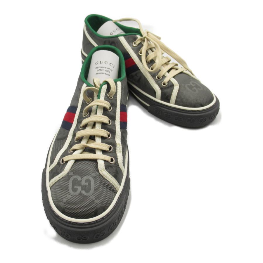 GUCCI グッチ スニーカー グッチテニス1977 グレー系 キャンバス 中古 