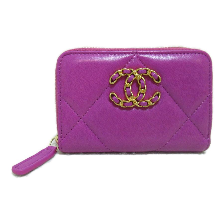 CHANEL シャネル コインケース シャネル19コインケース パープル CHANEL シャネル コインケース シャネル19コインケース パープル
