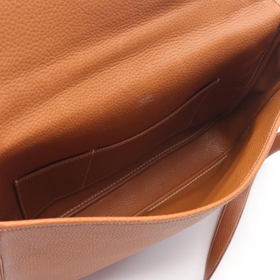 HERMES エルメス  ヴィクトリア メッセンジャー ショルダーバッグ - トワルオフィシエ トリヨンクレマンス  ブラウン シルバー金具  2WAY ビジネスバッグ □H刻印 【本物保証】 HERMES（エルメス） ヴィクトリア メッセンジャー ブランドオフ レザー