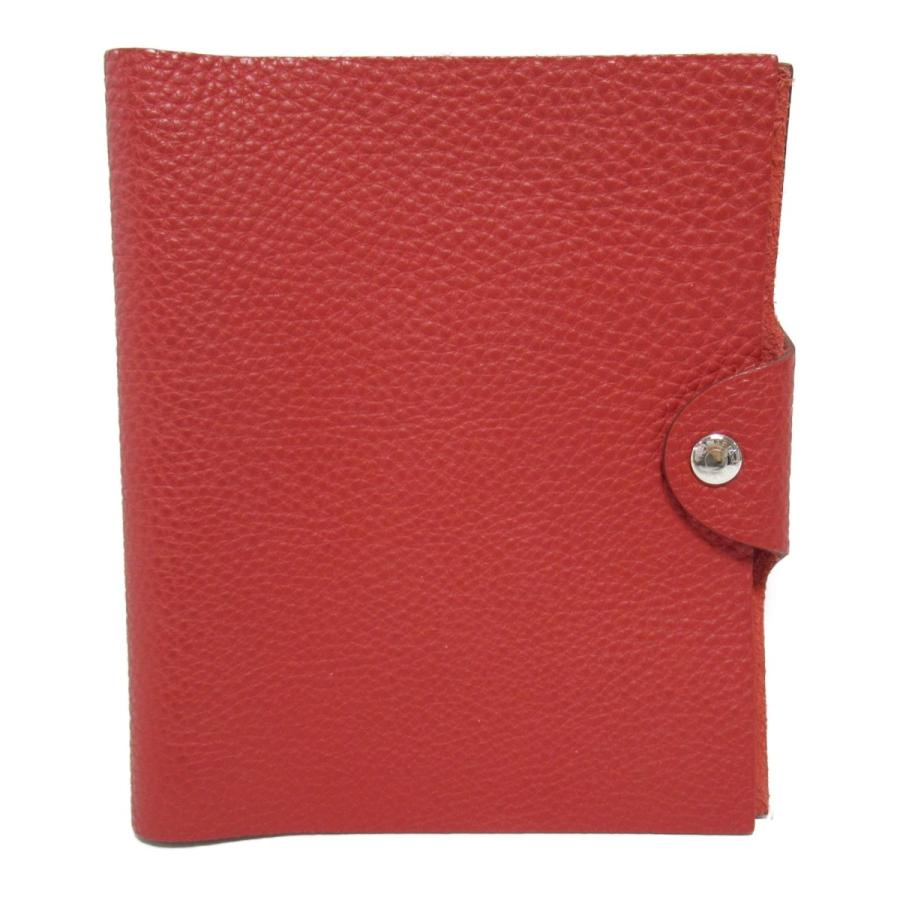 HERMES エルメス 手帳カバー ユリスPM レッド系 レザー 中古 