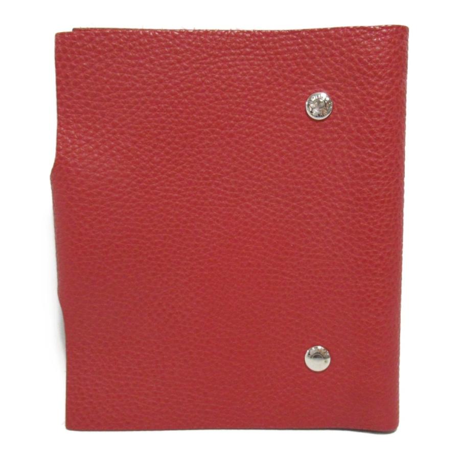 HERMES エルメス 手帳カバー ユリスPM レッド系 レザー 中古 