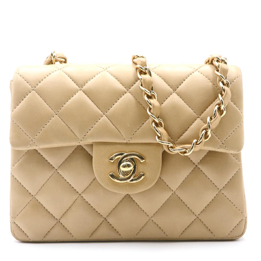 CHANEL シャネル ショルダーバッグ ミニマトラッセ チェーンショルダー ベージュ系 ラムスキン（羊革） 中古 レディース :  2118800012647 : ブランドオフ Yahoo!店 - 通販 - Yahoo!ショッピング