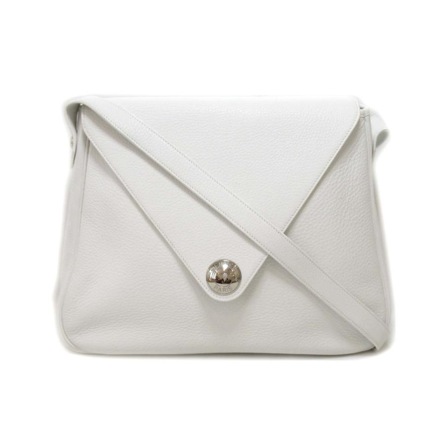 HERMES エルメス ショルダーバッグ クリスティーヌ ホワイト系 レザー  