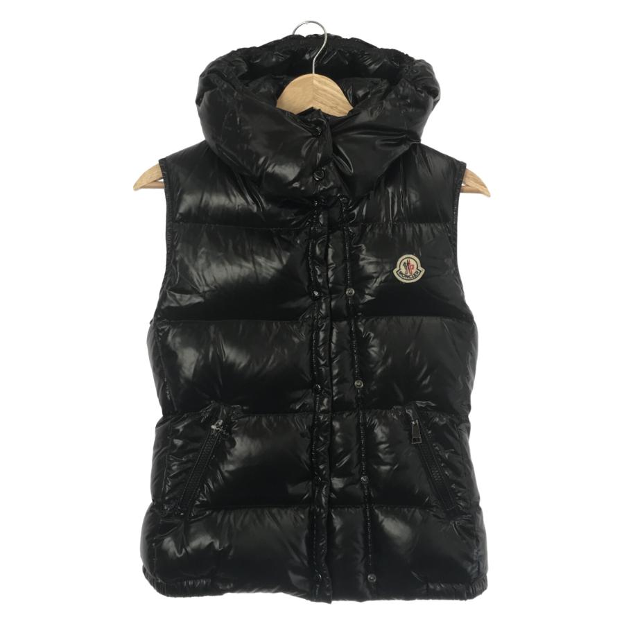 MONCLER モンクレール ダウンベスト ブラック系 ナイロン 中古 MONCLER モンクレール ダウンベスト ブラック系 ナイロン 中古
