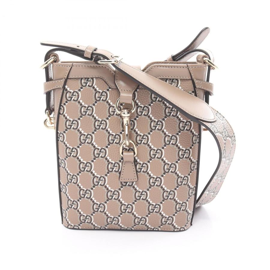 GUCCI グッチ GGシャドウ ミニバケット ブランドオフ レザー 