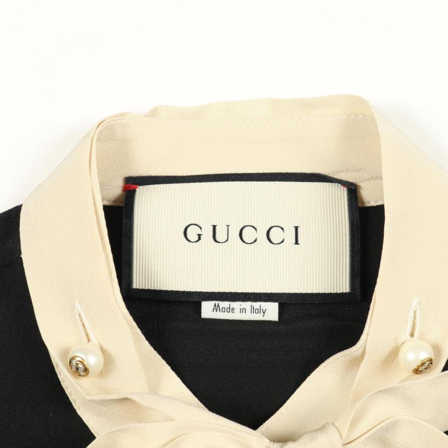 GUCCI（グッチ） インターロッキングGボタン ブランドオフ シルク 