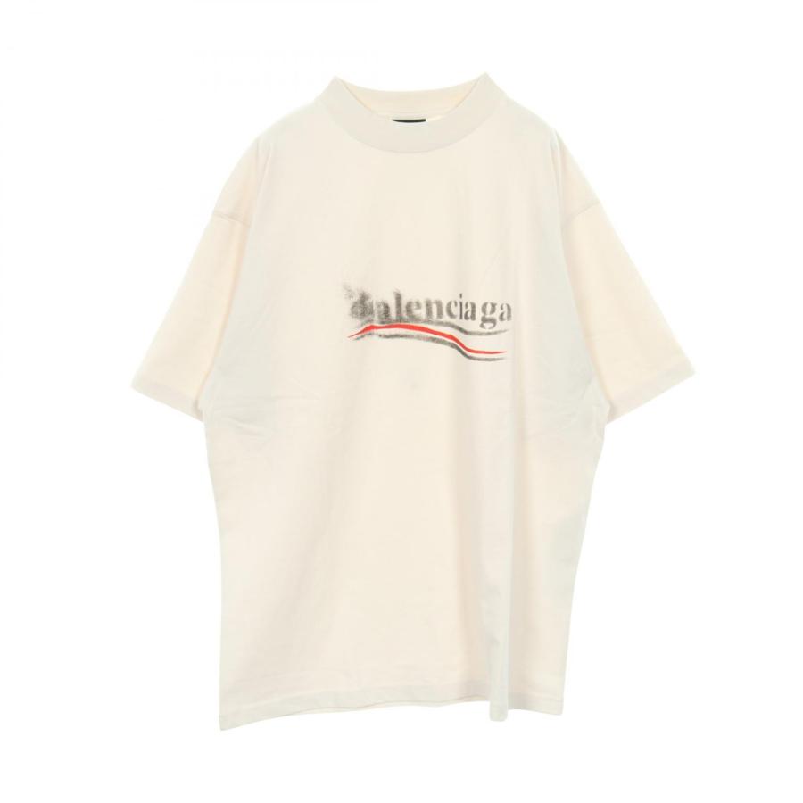 バレンシアガ BALENCIAGA Political Stencil カットソー 衣料品 トップス コットン メンズ レディース ホワイト系 【中古】 BALENCIAGA（バレンシアガ） Political Stencil ブランドオフ コットン