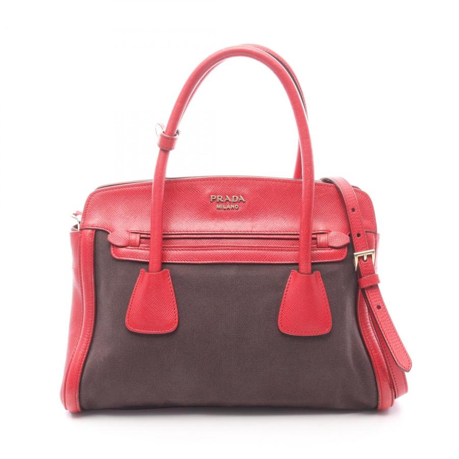 PRADA（プラダ） CANAPA+SAFFIANO 2WAY ブランドオフ キャンバス 
