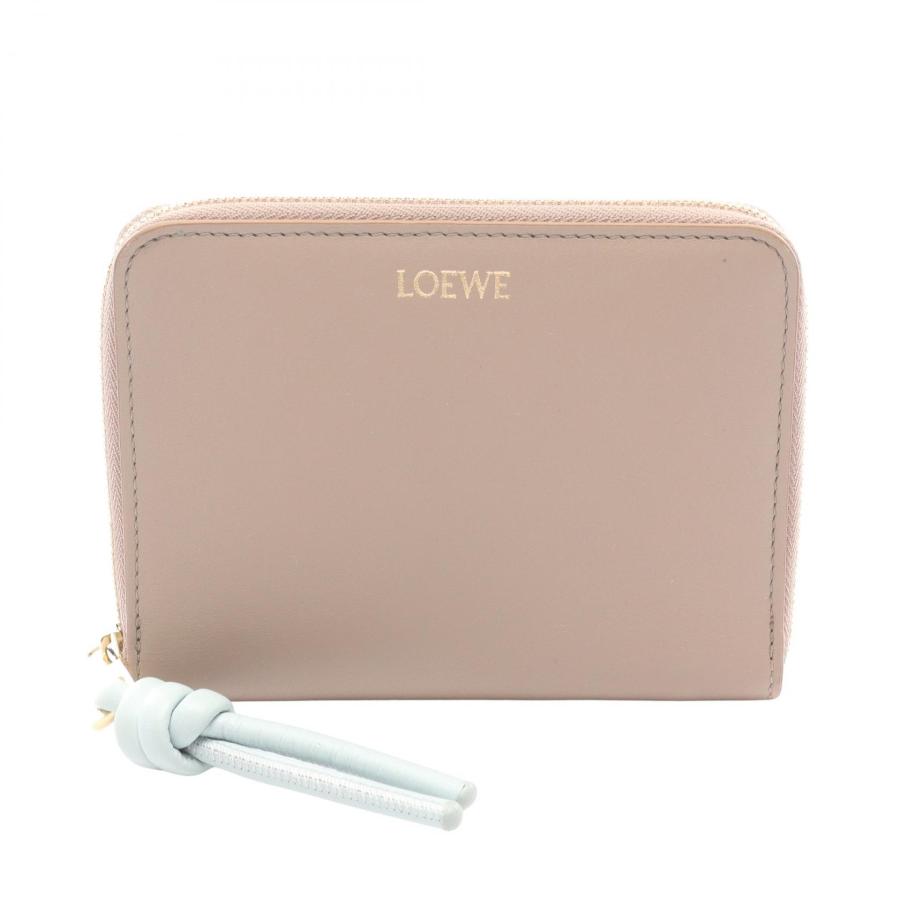 LOEWE（ロエベ） ノット コンパクト ブランドオフ レザー ラウンド財布