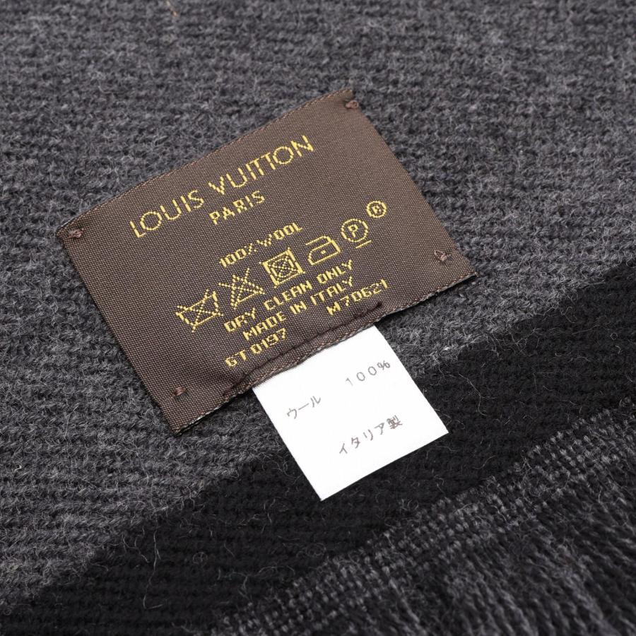 ルイ・ヴィトン LOUIS VUITTON エシャルプ カレッジ LVリーグ マフラー 衣料品 ウール メンズ ブラック系 M70621 【中古】 LOUIS VUITTON（ルイ・ヴィトン） エシャルプ カレッジ LVリーグ