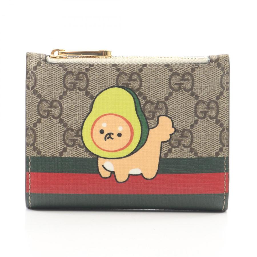 GUCCI（グッチ） GGスプリーム コンパクトウォレット アニマルプリント