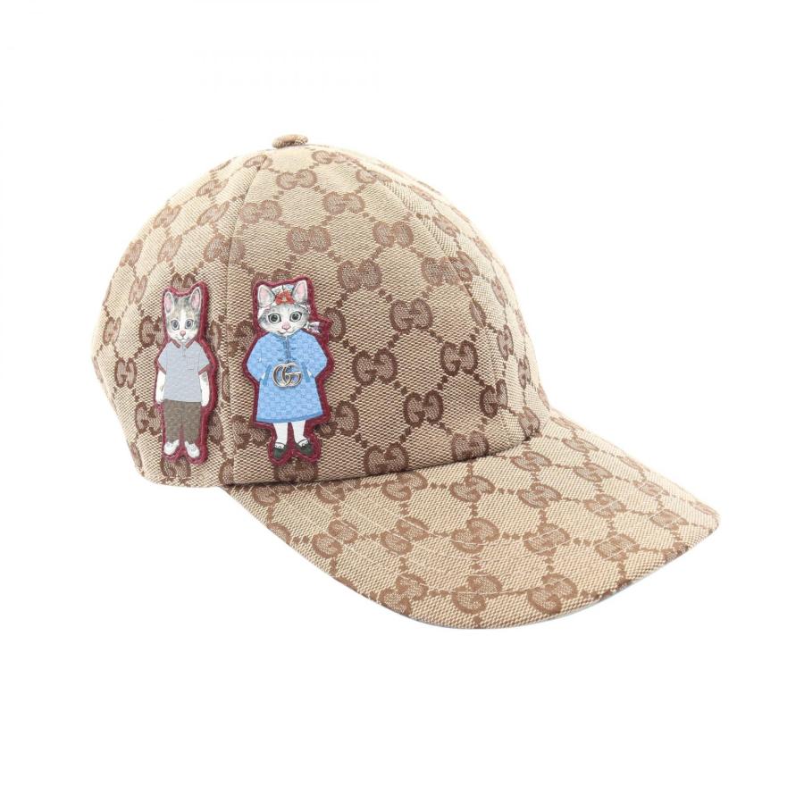新品未使用 GUCCI グッチ キャップ GG総柄 キャンバス ヒグチユウコ GUCCI（グッチ） × ヒグチユウコ GGキャンバス ブランドオフ レザー