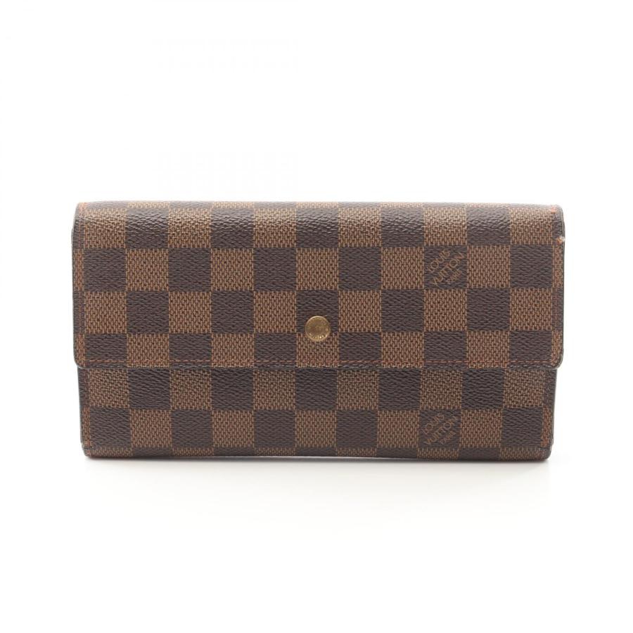 [美品]ルイヴィトン ダミエ ポルトトレゾールインターナショナル ブラウン 財布 正規美品】 ルイヴィトンダミエポルトトレゾール インターナショナル三