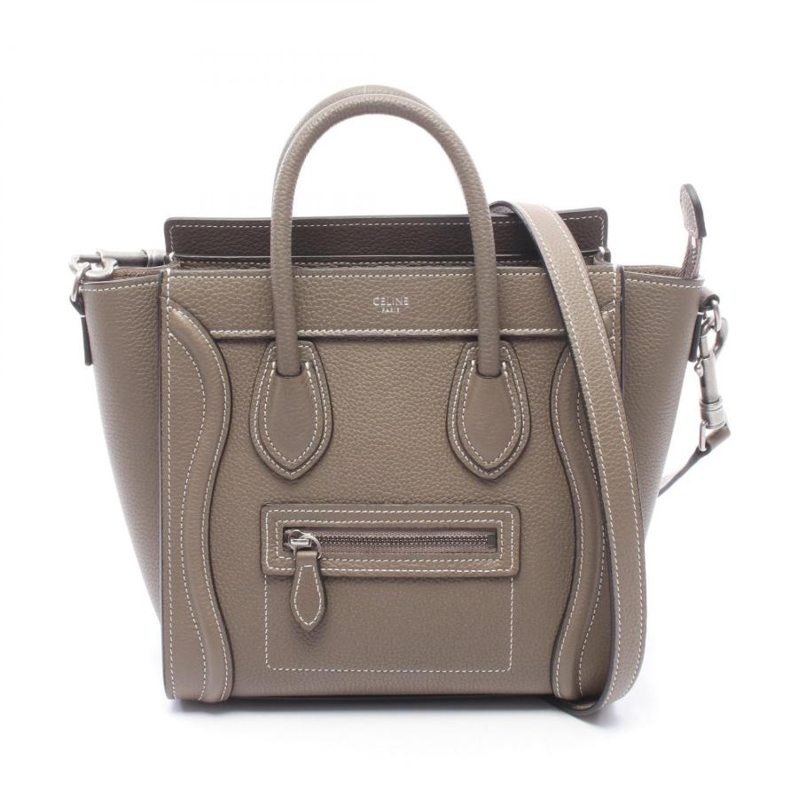 n*e様 CELINE ラゲージナノ ショッパー 2way ハンドバッグ カーフ CELINE（セリーヌ） ラゲージ ナノショッパー 2WAY ブランドオフ