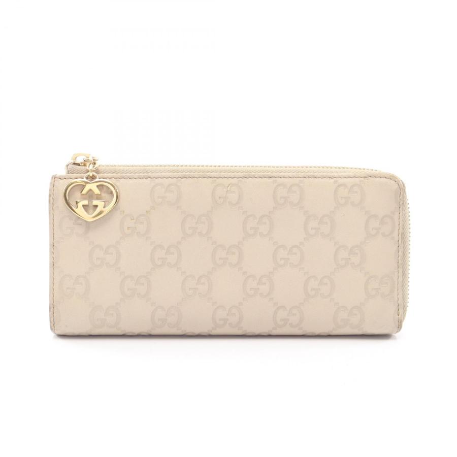 GUCCI（グッチ） グッチシマ ブランドオフ レザー L型ファスナー長財布