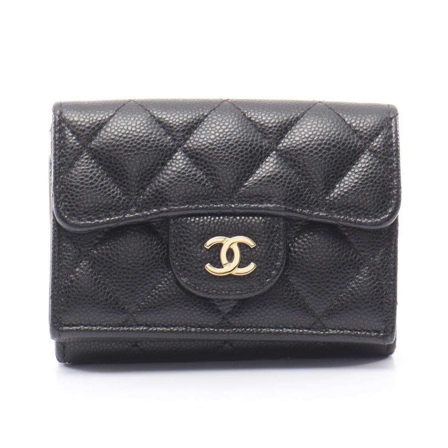 シャネル 財布 クラシックスモールフラップウォレット マトラッセ キャビアスキン CHANEL（シャネル） クラシック スモール フラップ ウォレット