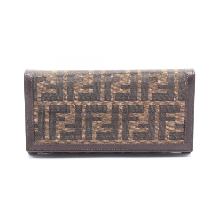 FENDI フェンディ 長財布 折り財布 ズッカ キャンバス レザー FENDI（フェンディ） ズッカ ブランドオフ キャンバス 二つ折り長財布