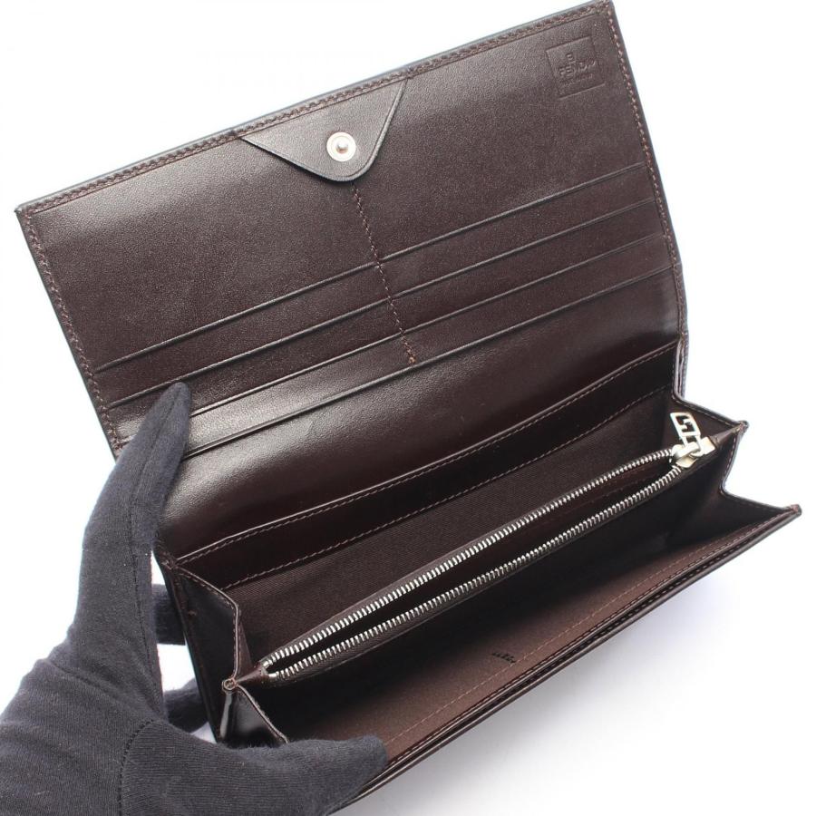 FENDI（フェンディ） ズッカ ブランドオフ キャンバス 二つ折り長財布