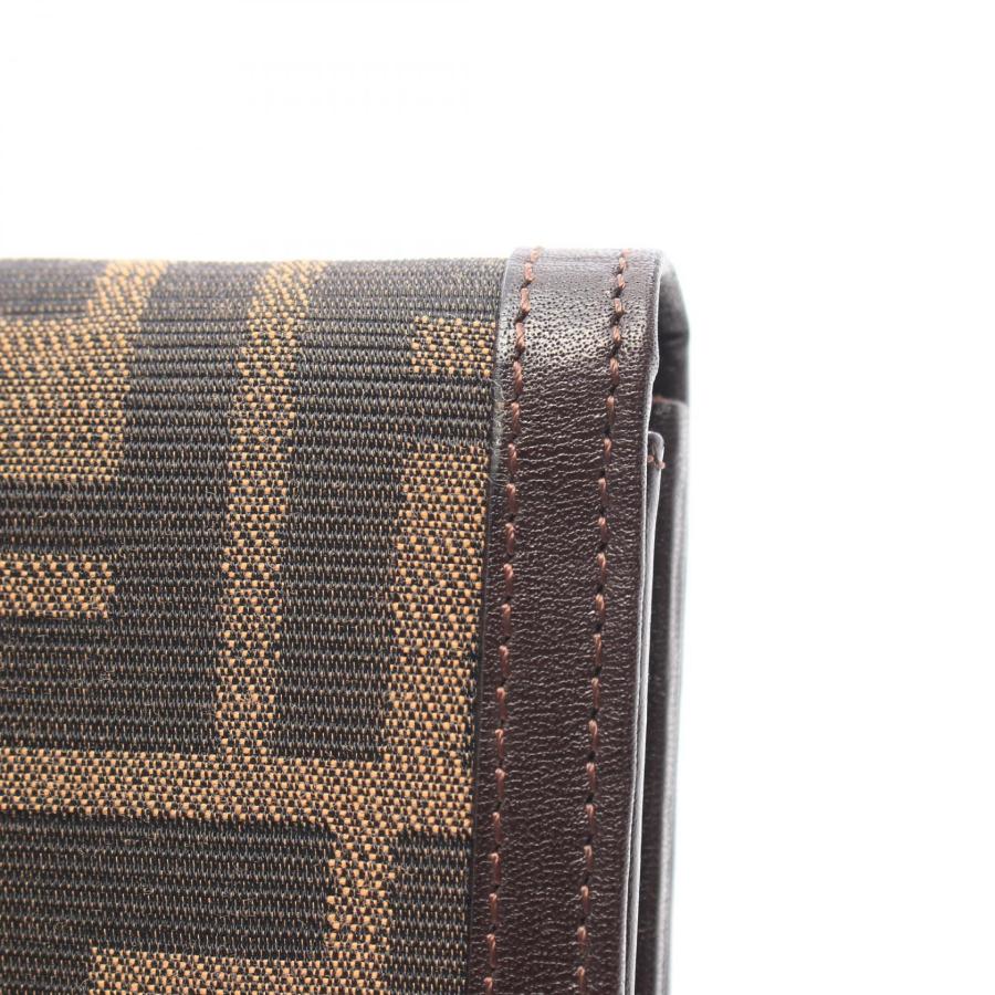 FENDI（フェンディ） ズッカ ブランドオフ キャンバス 二つ折り長財布