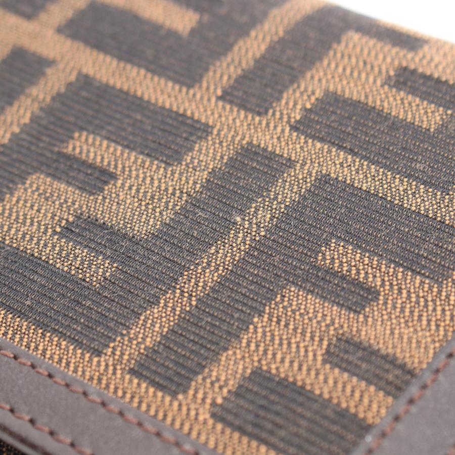 FENDI（フェンディ） ズッカ ブランドオフ キャンバス 二つ折り長財布