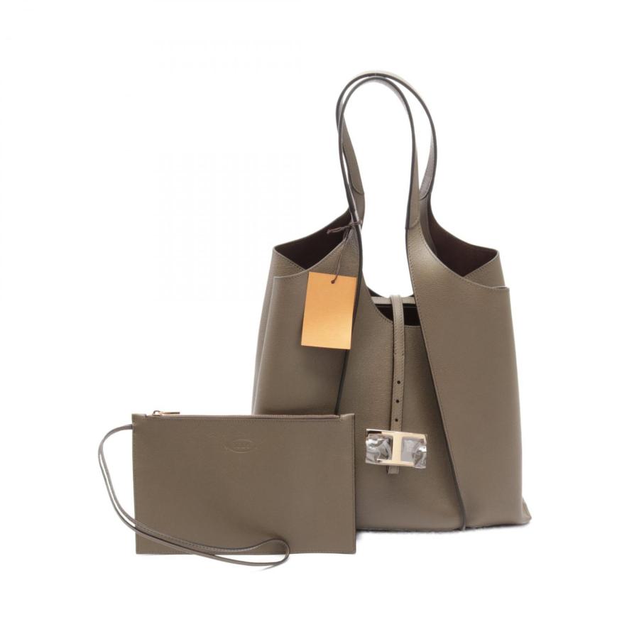 【鑑定済/ほぼ未使用品】トッズ T タイムレス ショッピングバッグ ミディアム トッズ Tタイムレス ショッピングバッグ ミディアム ブランド
