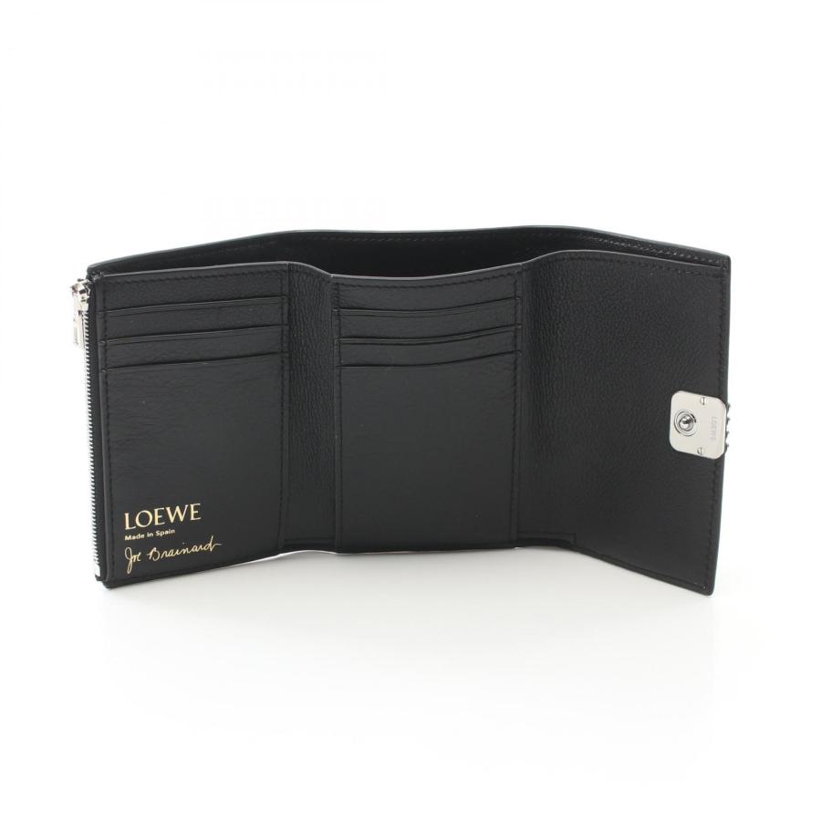 LOEWE ロエベ ブランドオフ レザー 三つ折り財布 中古 LOEWE ロエベ ブランドオフ レザー 三つ折り財布 中古
